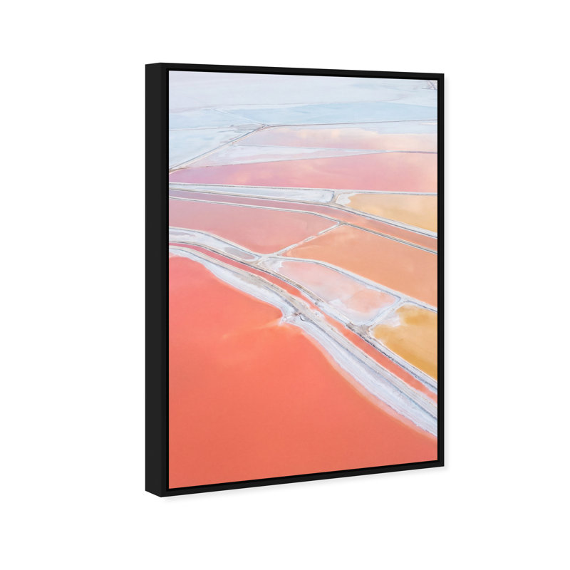 Coral Rivers Print by Oliver Gal, 31"H x 46"W, Black Floater Frame