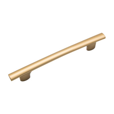 Heritage Designs Swell Bar Pull - 5-1/16" Center to Center Cabinet Pull Brushed Golden Brass - Transitional Hardware for Drawers & Cabinets