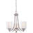 3 - Light Steel Dimmable Chandelier