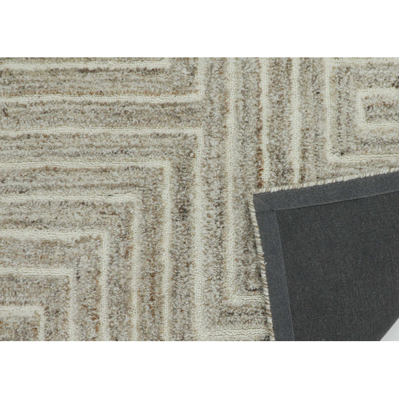 Wrought Studio™ Hand Tufted Wool Tetris Rug, Runner 2'6" x 8'