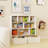 Multi-Functional 7 Shelf Kids Bookcase with 2 Hooks