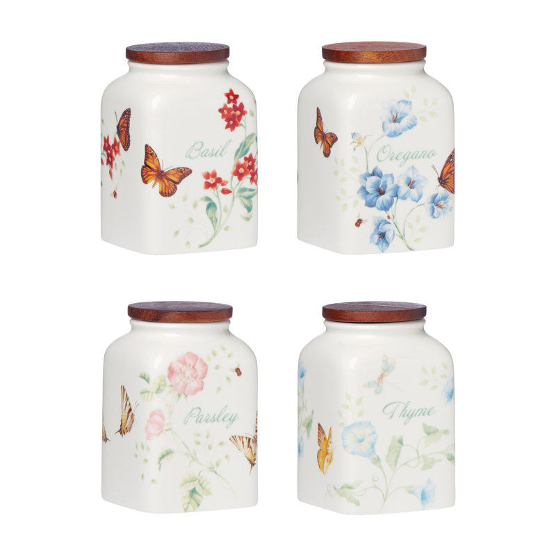 Butterfly Meadow Cooking Spice Jars, Set Of 4