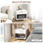50cm W Engineered Wood Bedside Table