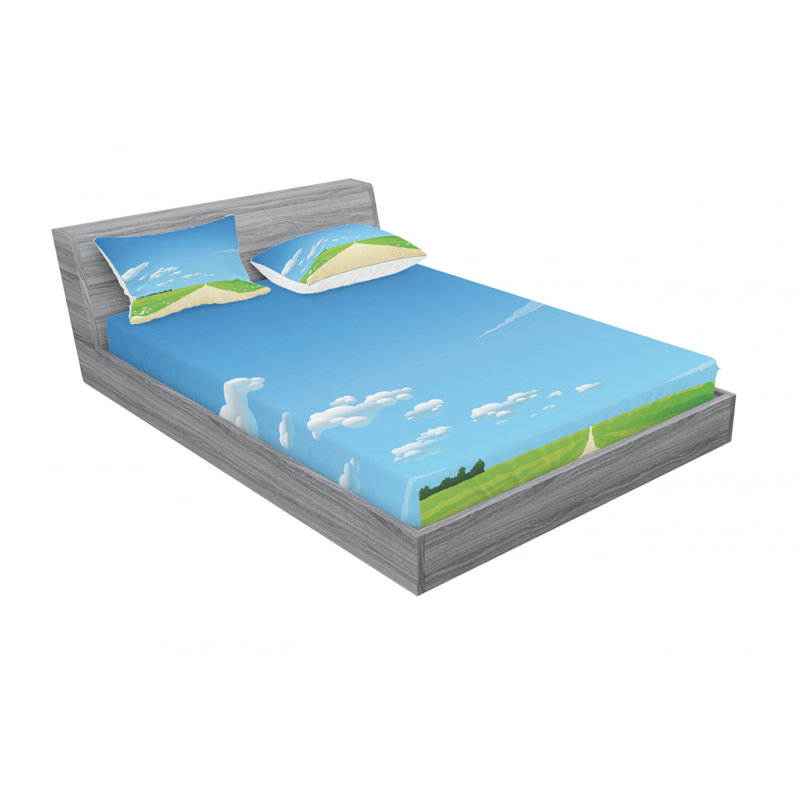 Microfiber Sheet Set, Queen Sheet Set with Fitted Sheet