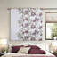 Ensembles de literie mauve confortable, motif floral en polyester pour la maison