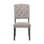 Ensemble de 2 chaises d'appoint avec siège et dossier rembourrés en tissu