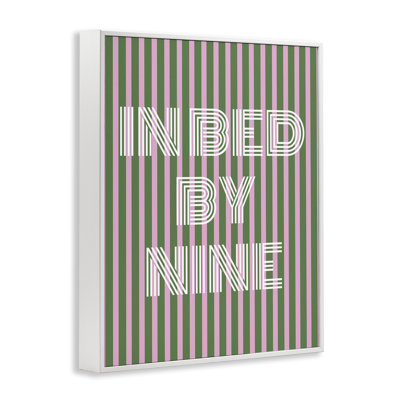 In Bed By Nine Framed Giclee Art, design by House of Lulu