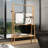 Bamboo Ladder Towel Rack with Storage Shelf