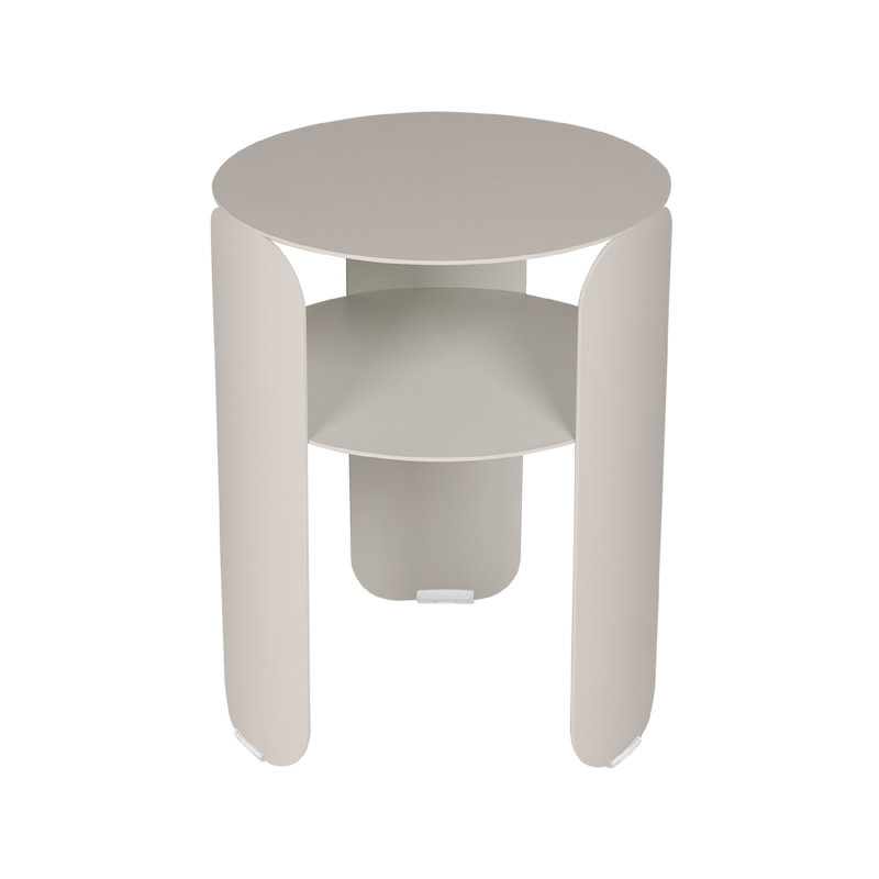 Table d'appoint en aluminium BeBop, Gris argile