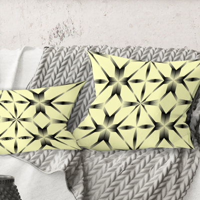 Ornement oriental. Coussin décoratif à motif floral Mid-Century
