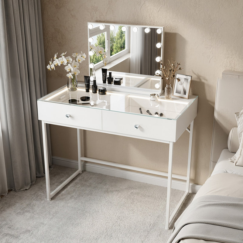 Vanity Dressing Table with Mirror LED Lights