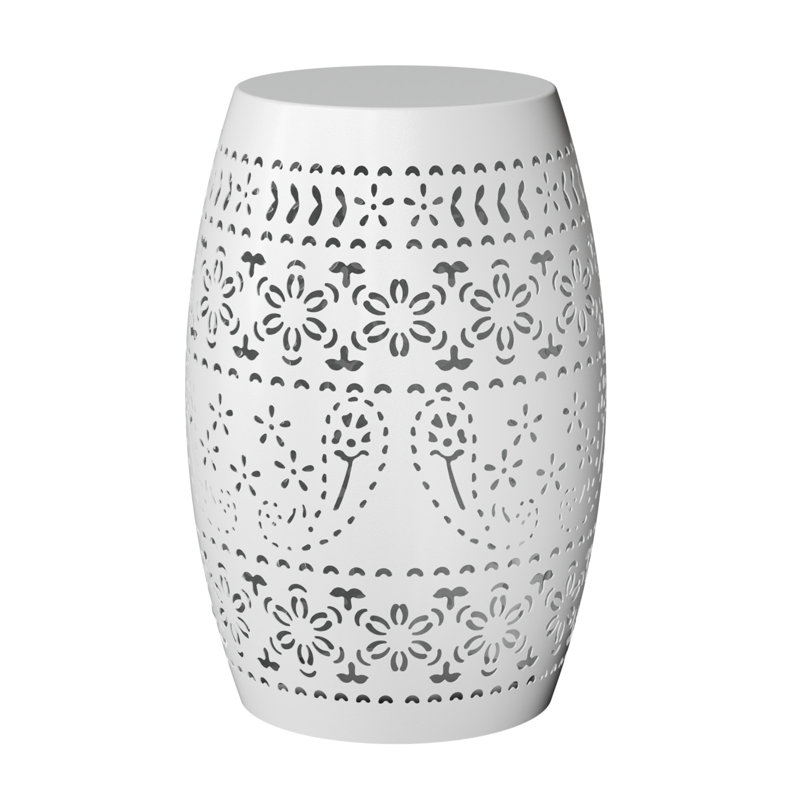 Table de bout ronde blanche pour l'extérieur