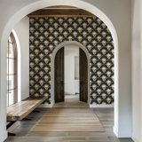 Wallflower - Black Yellow Wallpaper by Julianne Taylor Style