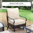 Outdoor Patio Conversation Set with Rocking Lounge Chairs and Optional Ottomans
