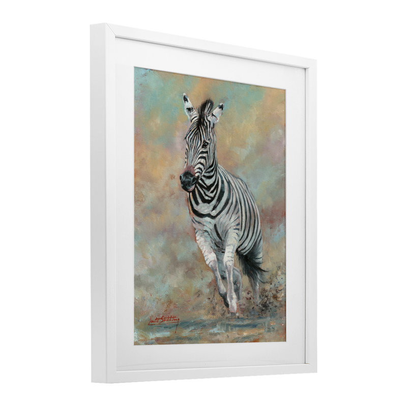 Reproduction sous verre sous le verre «Kicking Up More Dust», conception de David Stribble, H 21 po x l 17 po
