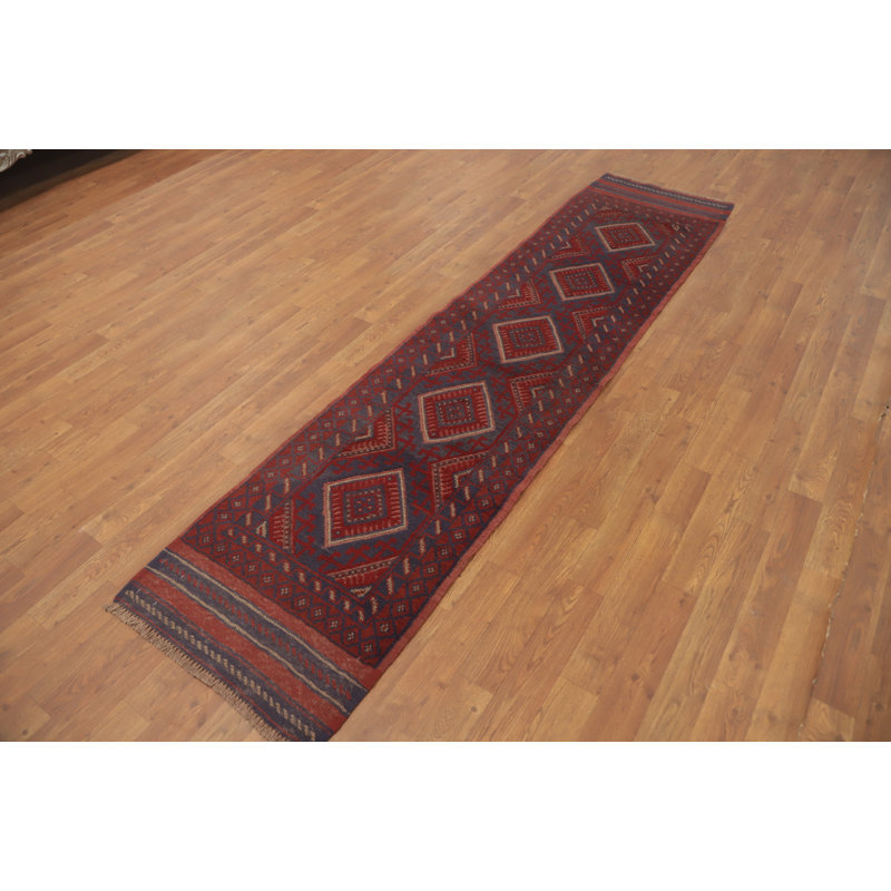 Tapis rouge et bleu Tribal Traditional