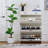 Two Drawers, Three-Fold Doors, Large Storage Shoe Cabinet, White-733146345