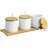 Gibson Elite Gracious Dining 10 Piece Fine Ceramic Condiment Jars Serving Set In White