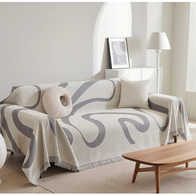 Jacquard Sofa Slipcover Super Soft Anti-Slip Couch Cover For Sectional Loveseat Futon Protector Modern Chenille Stretchable Furniture Protection