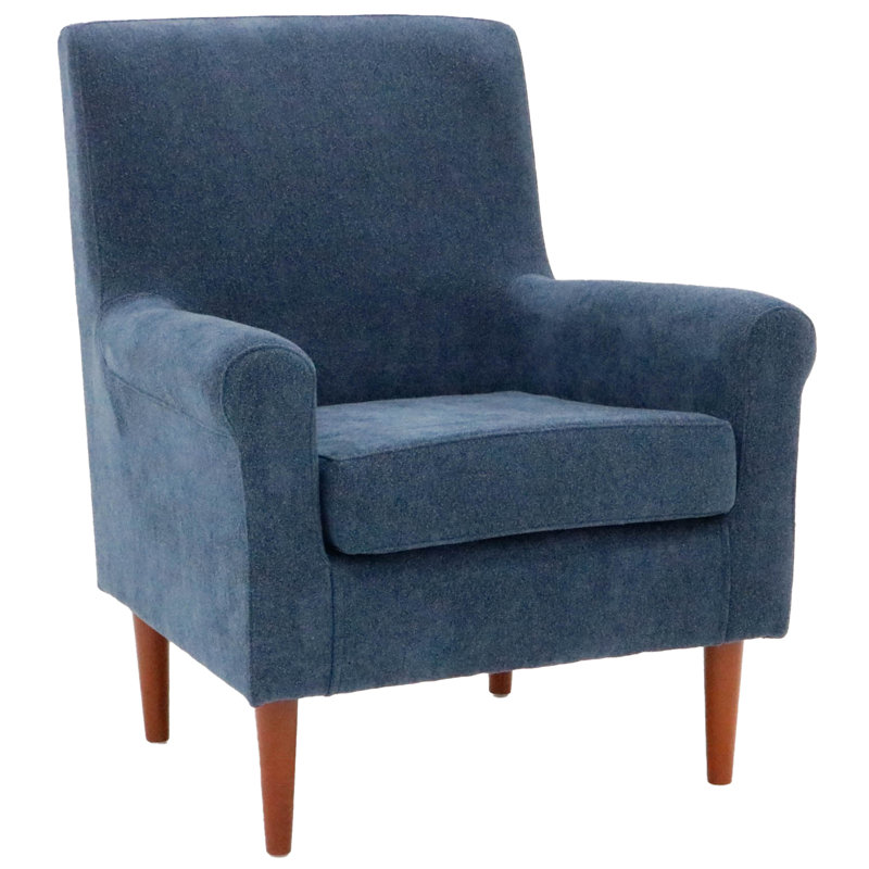 Fauteuil de 28 po de largeur Ronald, Blue Polyester Blend