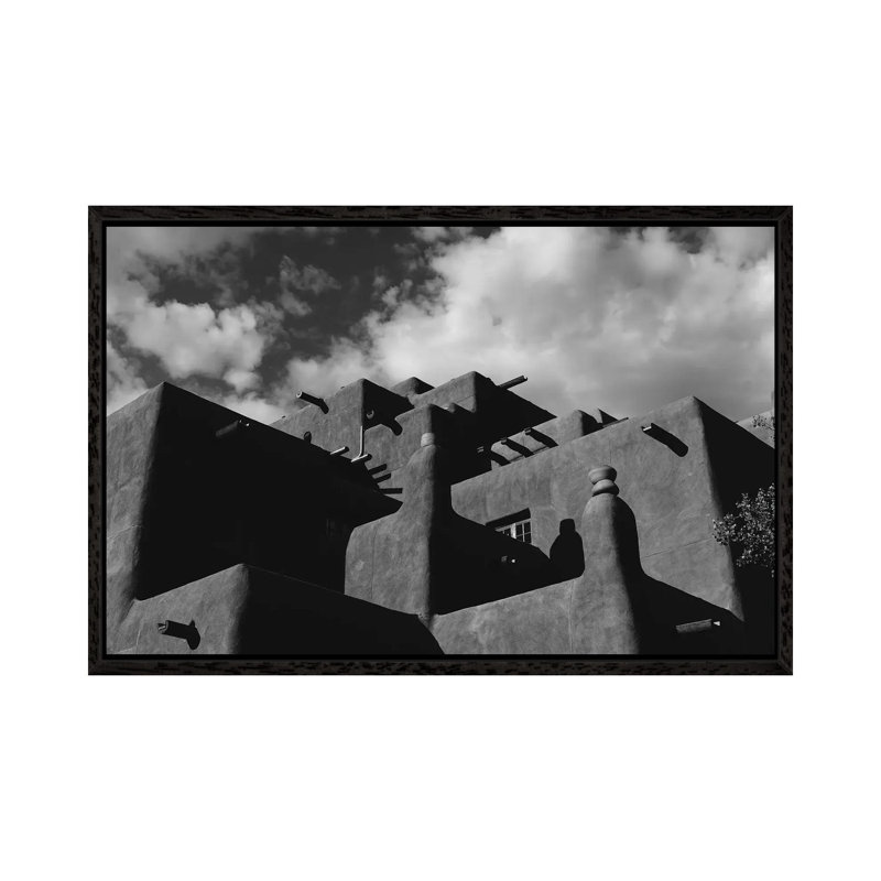 Santa Fe Architecture IX 1 Piece Wall Art on Canvas, 66.04cm H x 101.6cm W x 3.81cm D, Black Framed