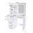 5-Drawer Dressing Table with Movable Mirror and LED Light for Bedrooms