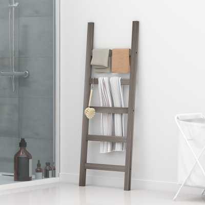 Lina 4.5 ft Wood Blanket Ladder