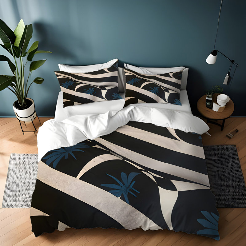 Abstract Duvet Cover, King Duvet Cover + 2 King Shams