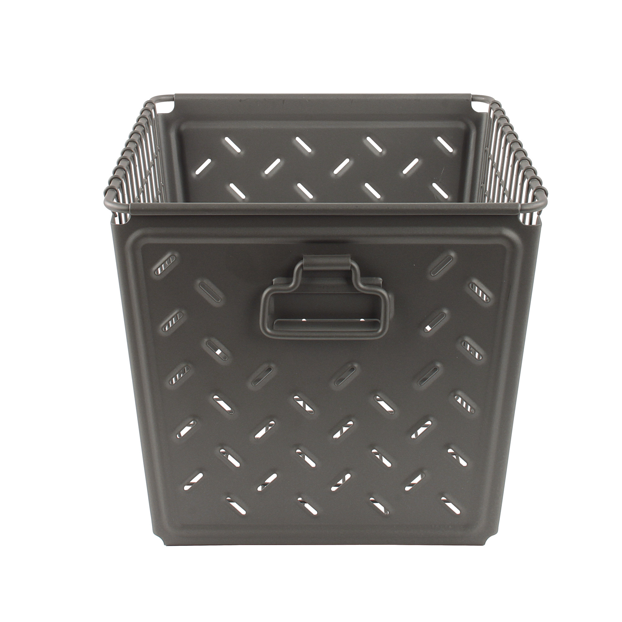 Juliana Metal Decorative Basket 1, Industrial Gray