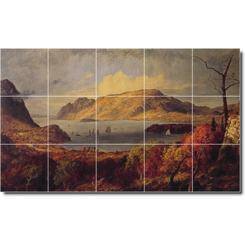 Carreau de peinture murale 40 po x 24 po 8 po x 8 po, Bord de l'eau 02332