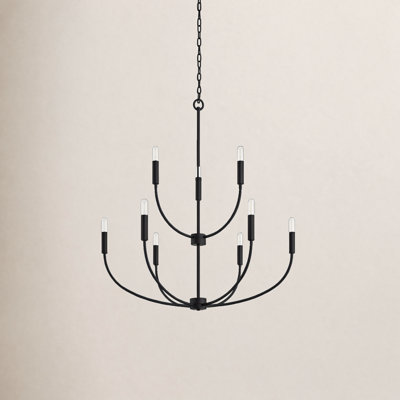 Kendrey 9-Light Dimmable Metal Chandelier