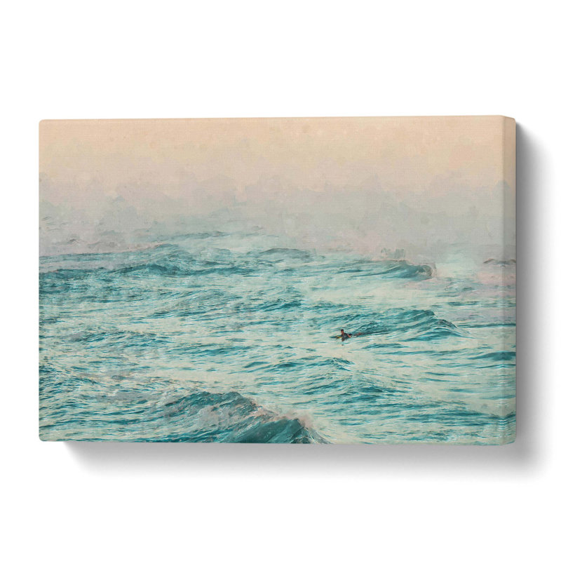 Surfing In Daytona Beach - Wrapped Canvas Print, 50 cm H x 76 cm W