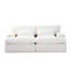 Méridienne intérieure double, canapé-lit rembourré en velours côtelé blanc surdimensionné, lit modulaire luxueux à assise profonde pour regarder la télévision, sans assemblage, 2 sièges avec lit de remplissage en mousse à mémoire de forme, canapé-459946081