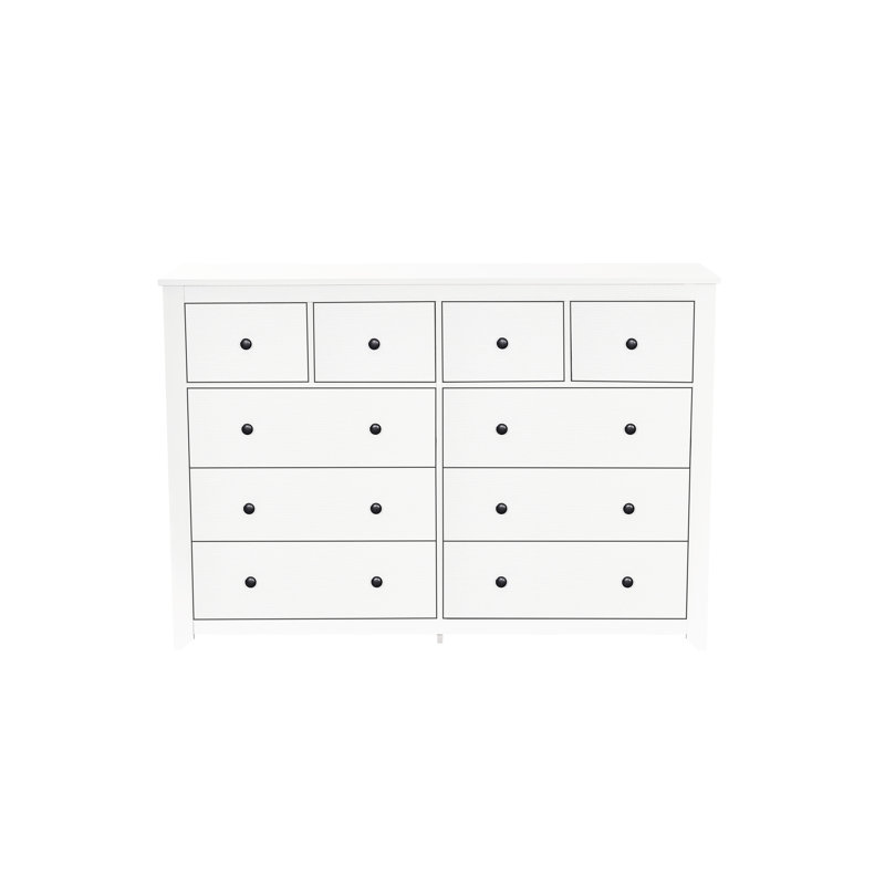 Commode blanche moderne à 9 tiroirs, idéale pour la table d'entrée, beaucoup de rangement essentiel, commode de chambre à coucher contemporaine facile à assembler, bon fonctionnement, matériau et coffre-fort