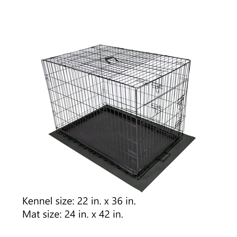 Midnight Black Anti-Skid Polyvinyl Pet Mat 34" x 48"