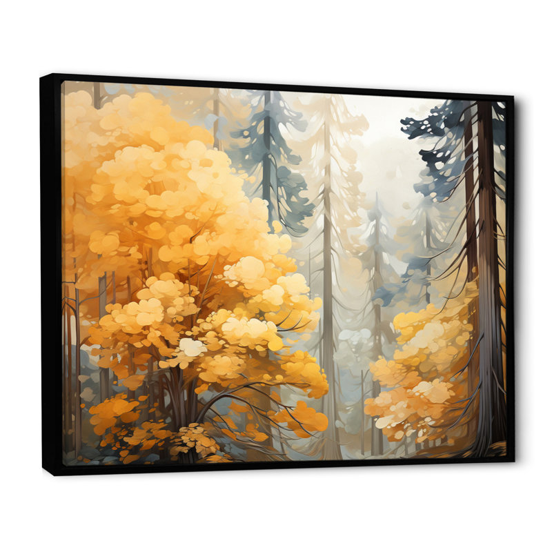 Redwood Tree Majesty, reproduction d'art sur toile encadrée, H 30 po x l 40 po x P 1,5 po, Noir