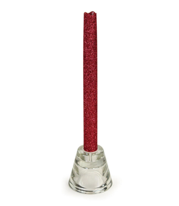 Bougie de Noël 9 po sans flamme à DEL, Rouge, L 10,5 po x l 1,5 po