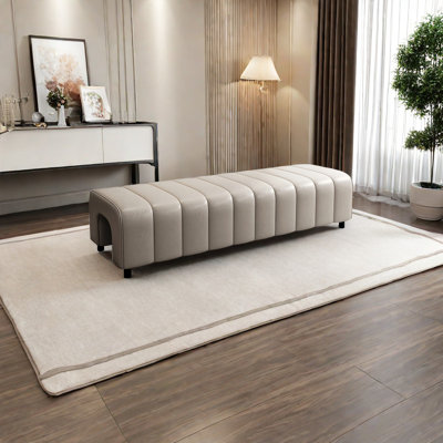 Banc rembourré en cuir Tokie