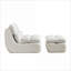 Méridienne avec repose-pieds | Fauteuil inclinable moderne en velours côtelé blanc cassé pour petits espaces, chambre à coucher | Velours côtelé | Standard-1991496040