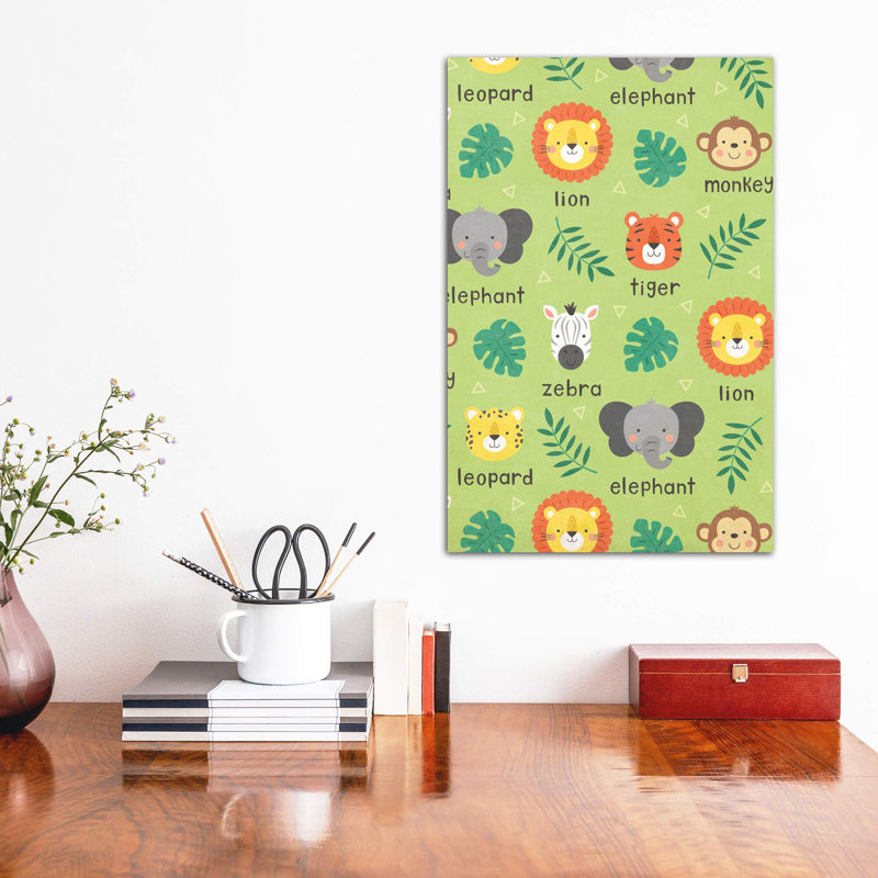 «Wild About Baby II» par Gail Veillette - impression d'art graphique, Toile tendue, Pas de tapis