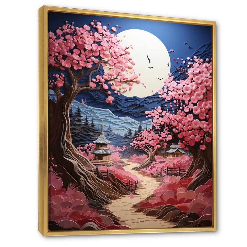 Leaysia Barn In Spring I sur impression sur toile, H 20 po x l 12 po x P 1 po, Toile avec cadre flottant or
