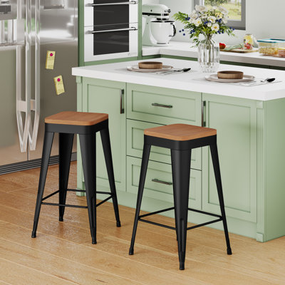 Metal Counter And Bar Stools