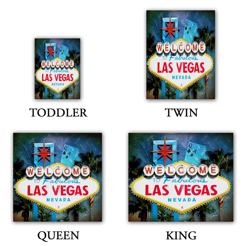 Ensemble de housse de couette vegas sign, 1 housse de couette grand + 2 taies standards