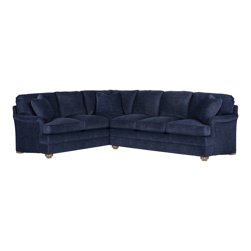 American Bungalow 2-Piece East Lake L- Sectional, Nadia Eclipse, Hampton