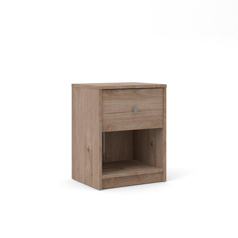 Clanton Small-Space 1 - Drawer Nightstand, Jackson Hickory