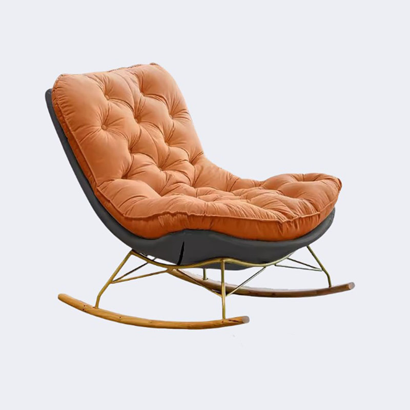 Chaise berçante légère Light Luxury Leisure Novell, Gris foncé