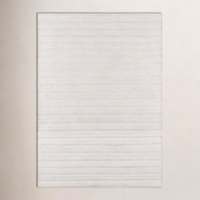 Kells Ivory Hand-Woven Geometric Jute Rug