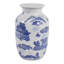 Vase traditionnel en céramique pour console - Vase à fleurs de style chinoiserie avec une silhouette haute et décorative - 25 cm-493492840