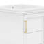 Meuble-lavabo de style français 16 po avec lavabo en céramique