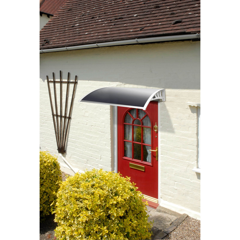 Tinted Easy Fit Door Canopy W1m x D0.6m, White